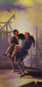 Francisco Jose de Goya The Injured Mason painting